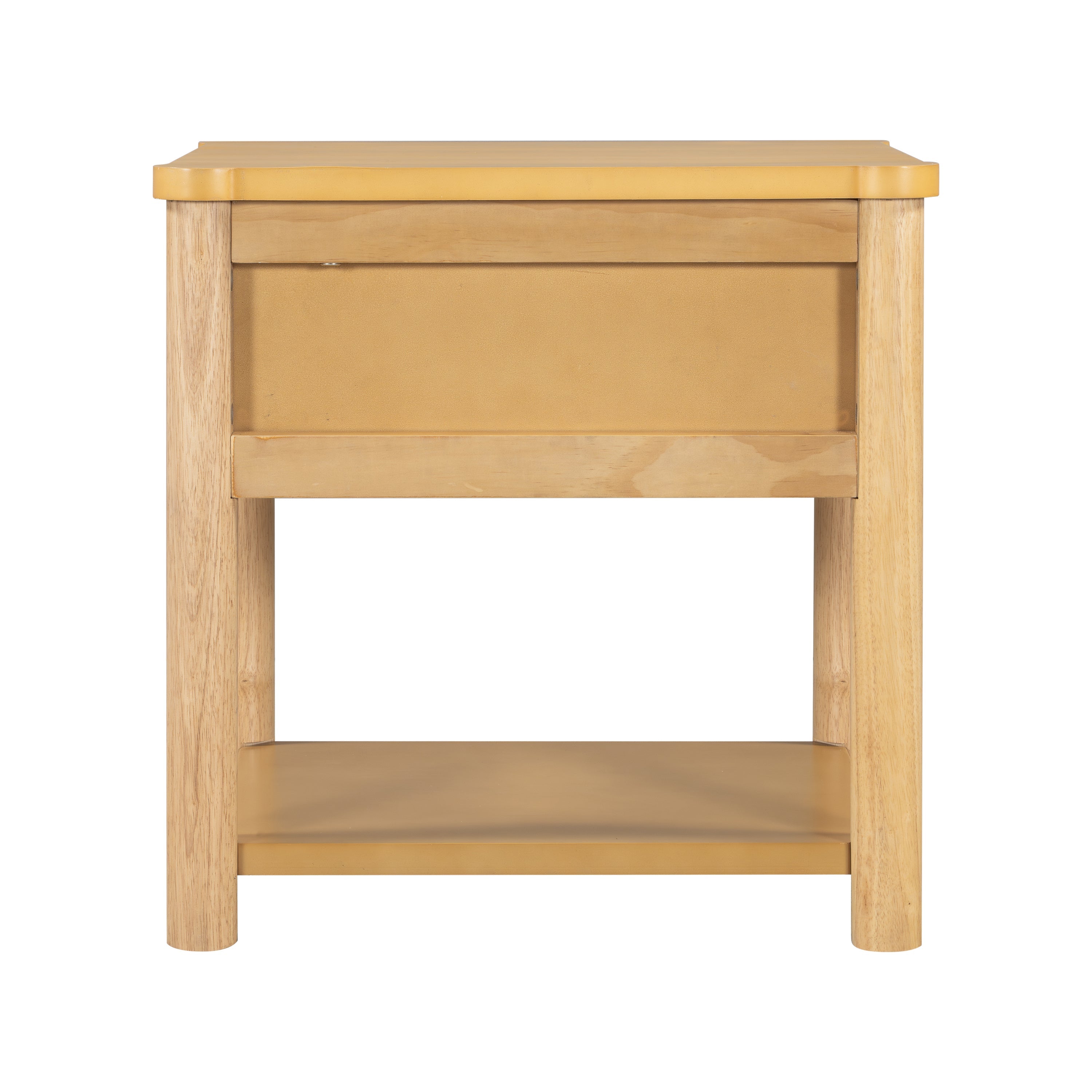 Modern Queen Bed Frame Set with 2 Nightstands - Beige Wood
