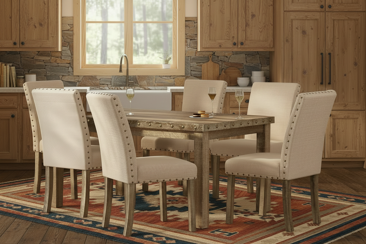 Rustic Dining Set For 6