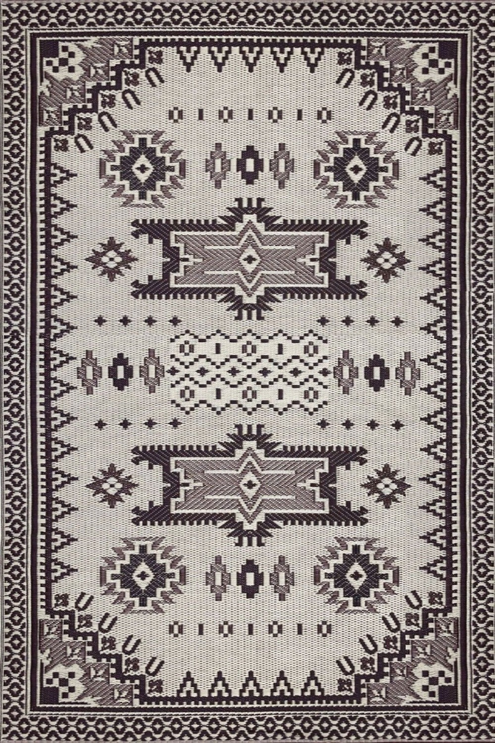 Apache Cream & Brown Outdoor Mat