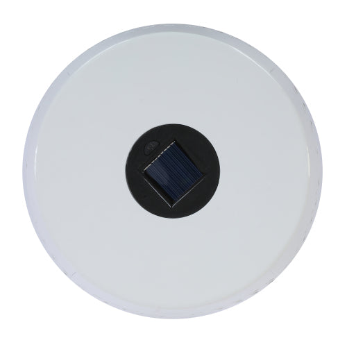 Outdoor Side Table with Built-in Solar Battery - White