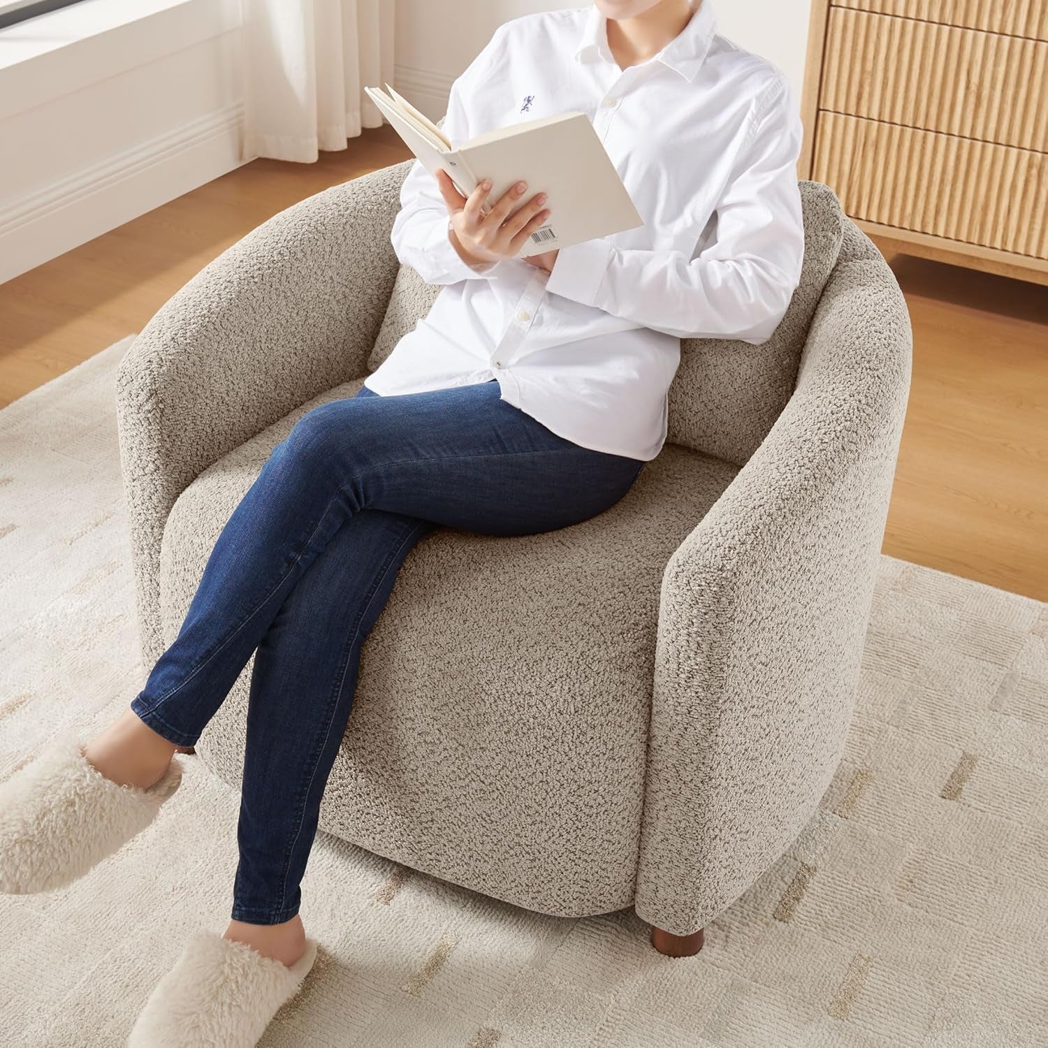 Boucle Barrel Chairs - 2 pc Set