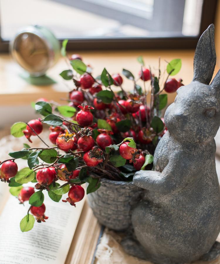 Artificial Fruit Pomegranate Fruit Bouquet - 12"
