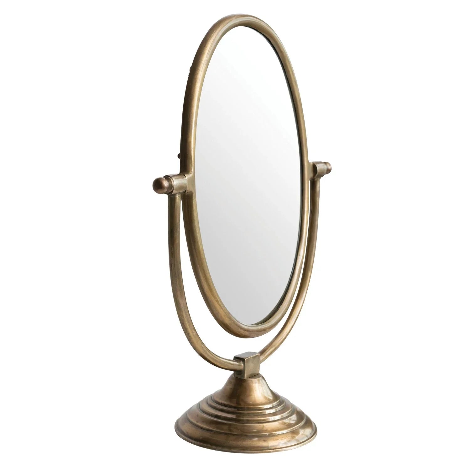 Austine Framed Mirror – Antique Brass Finish