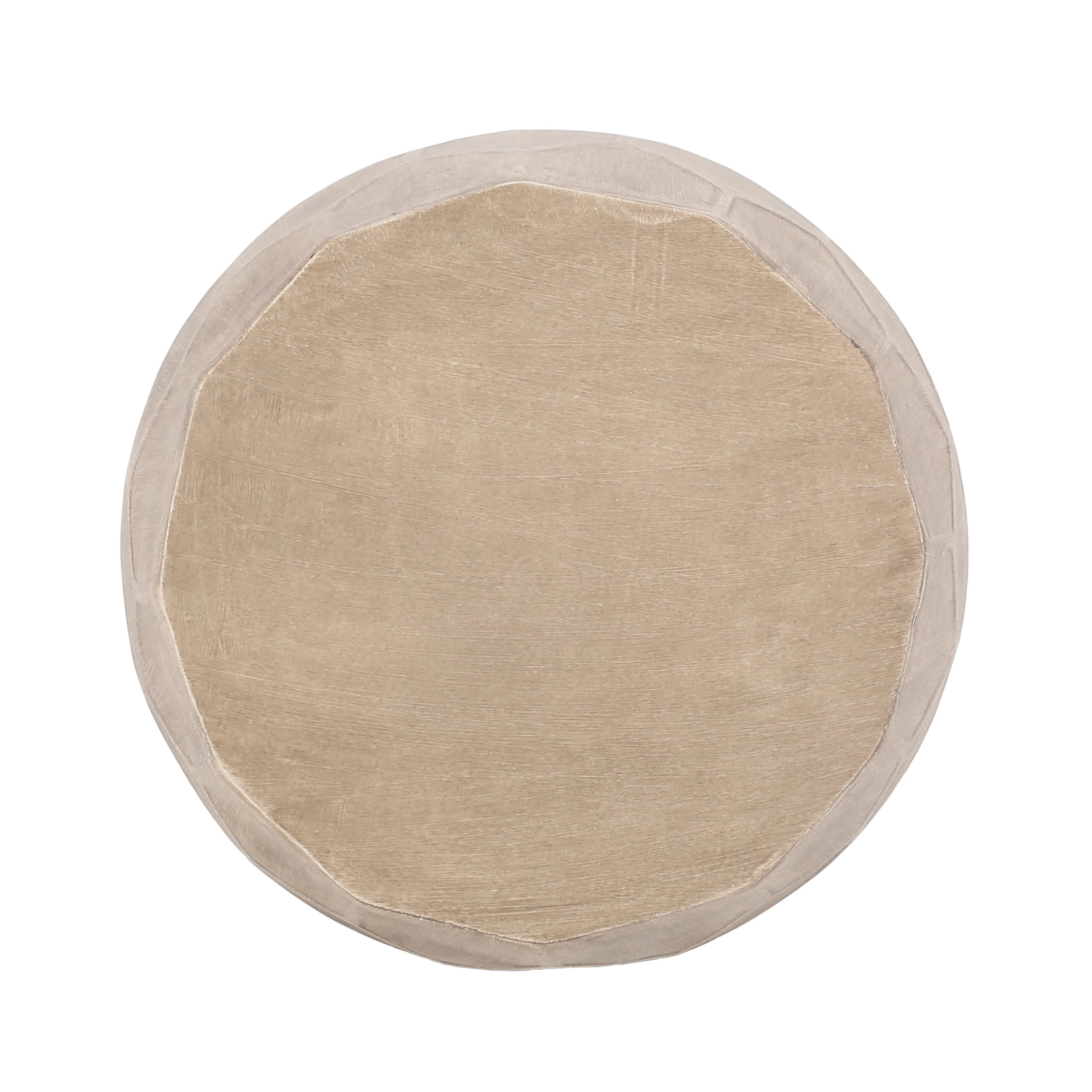 Outdoor Lightweight Concrete Side Table with Honeycomb Pattern in Natural Finish