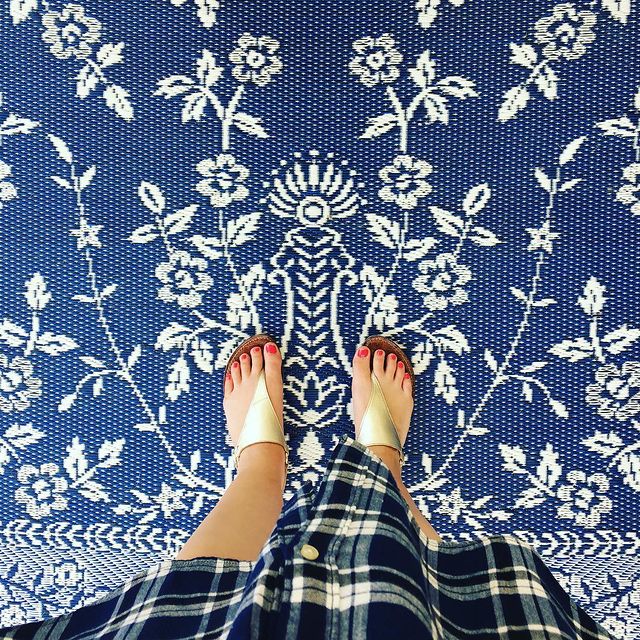 Garland Blue & White Reversible Outdoor Mat