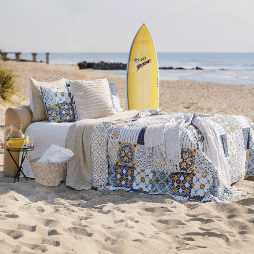 Solid Kantha Pick Stitch Yarn Dyed Cotton Woven Quilt Sets - 5 Colors
