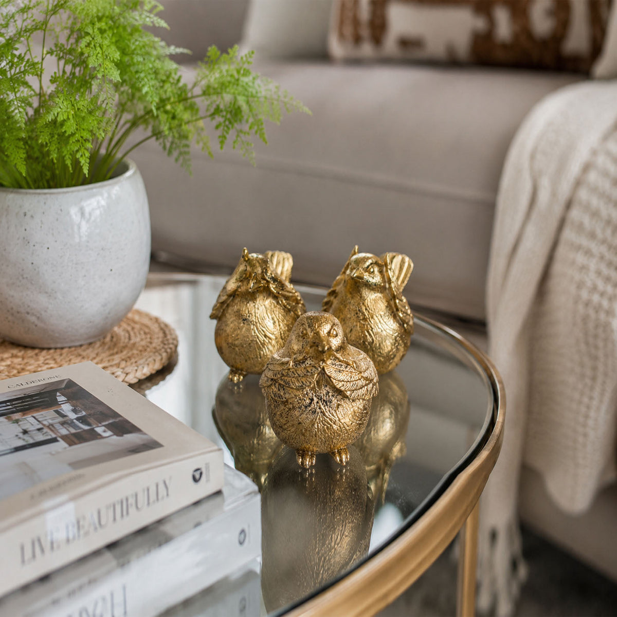 3 Wise Birds Figurines