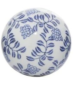 Blue Floral Handmade Ceramic Decorative Orbs