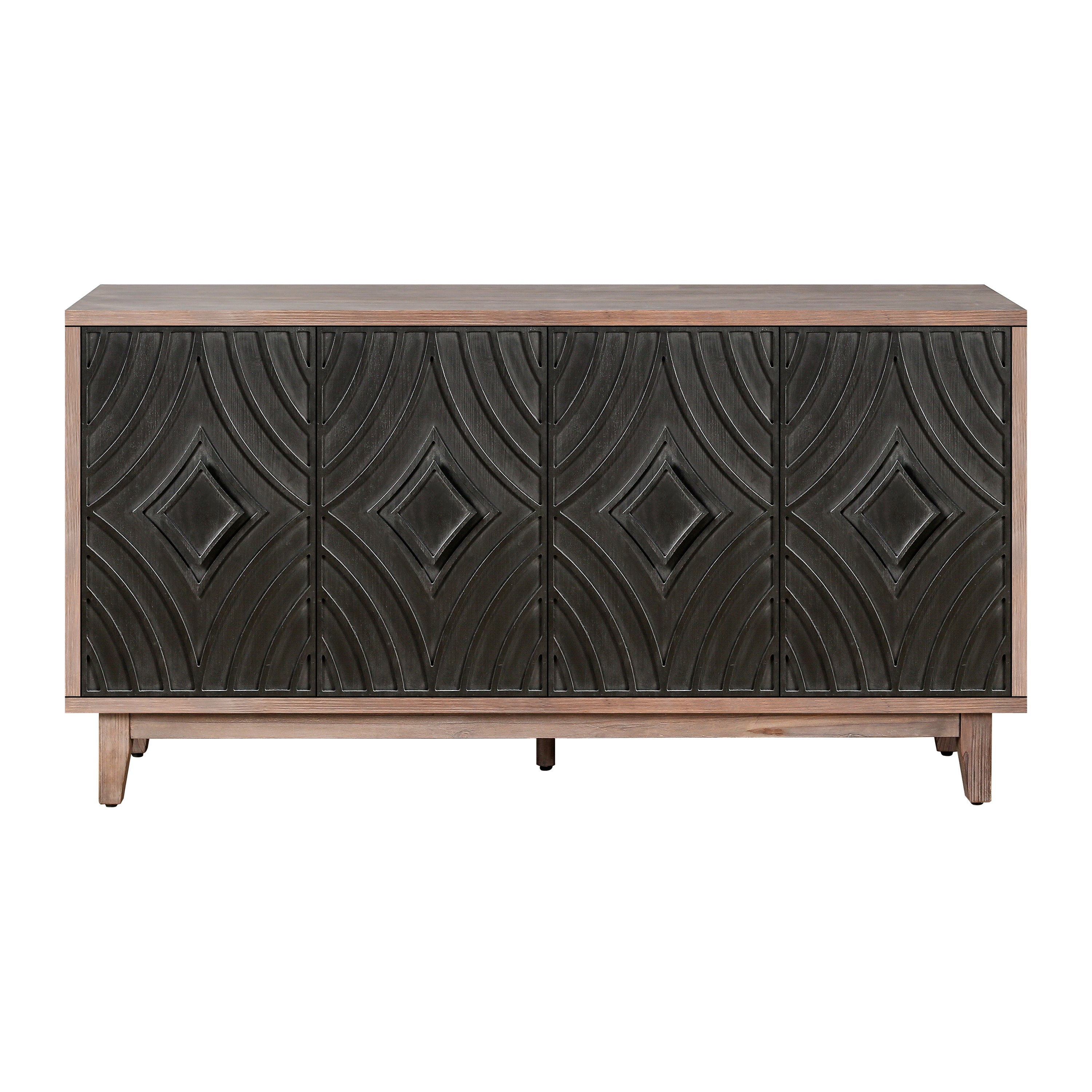 Two-Tone Mid Century Diamond Sideboard - 60"