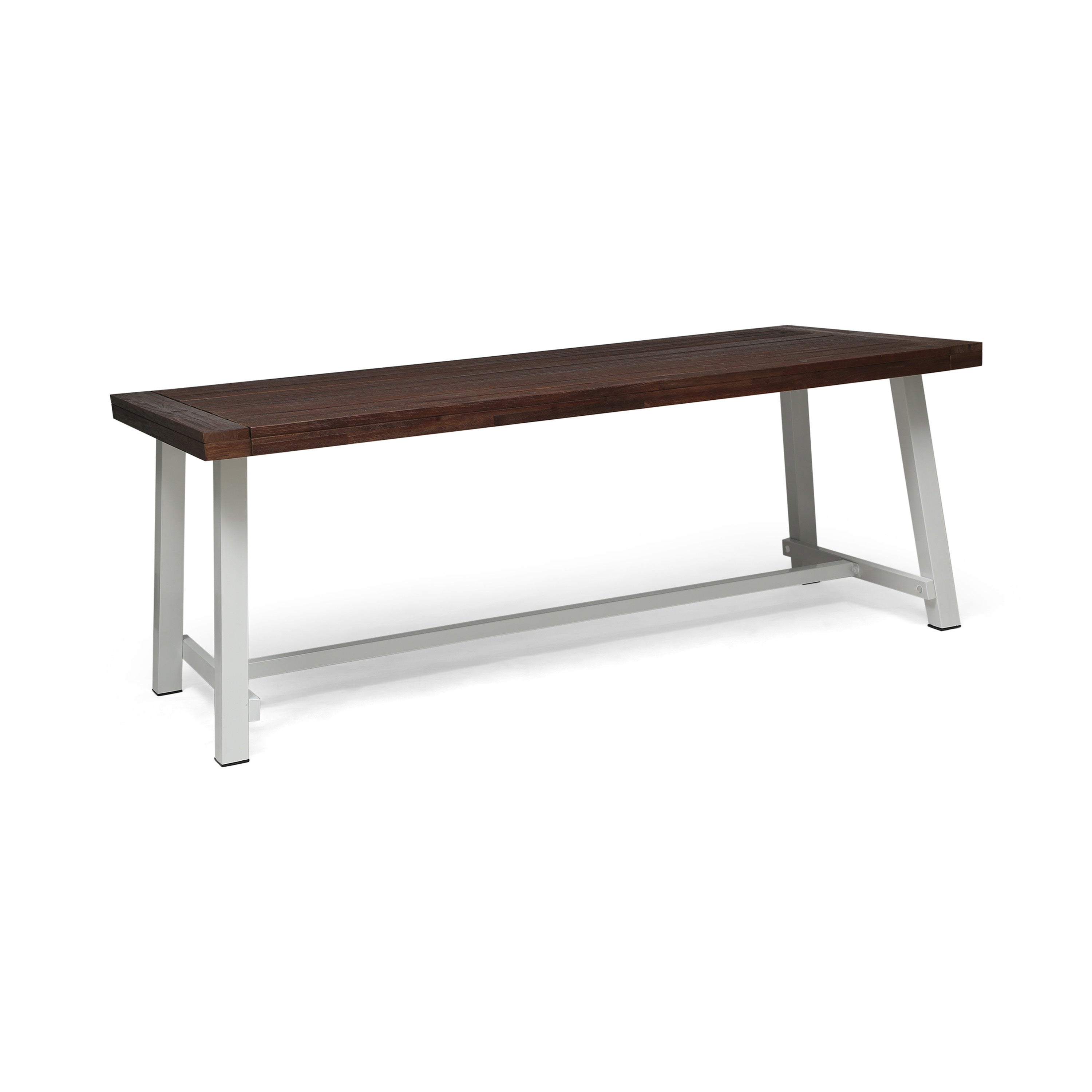Outdoor Acacia Dining Table with Metal Legs - 79 inch