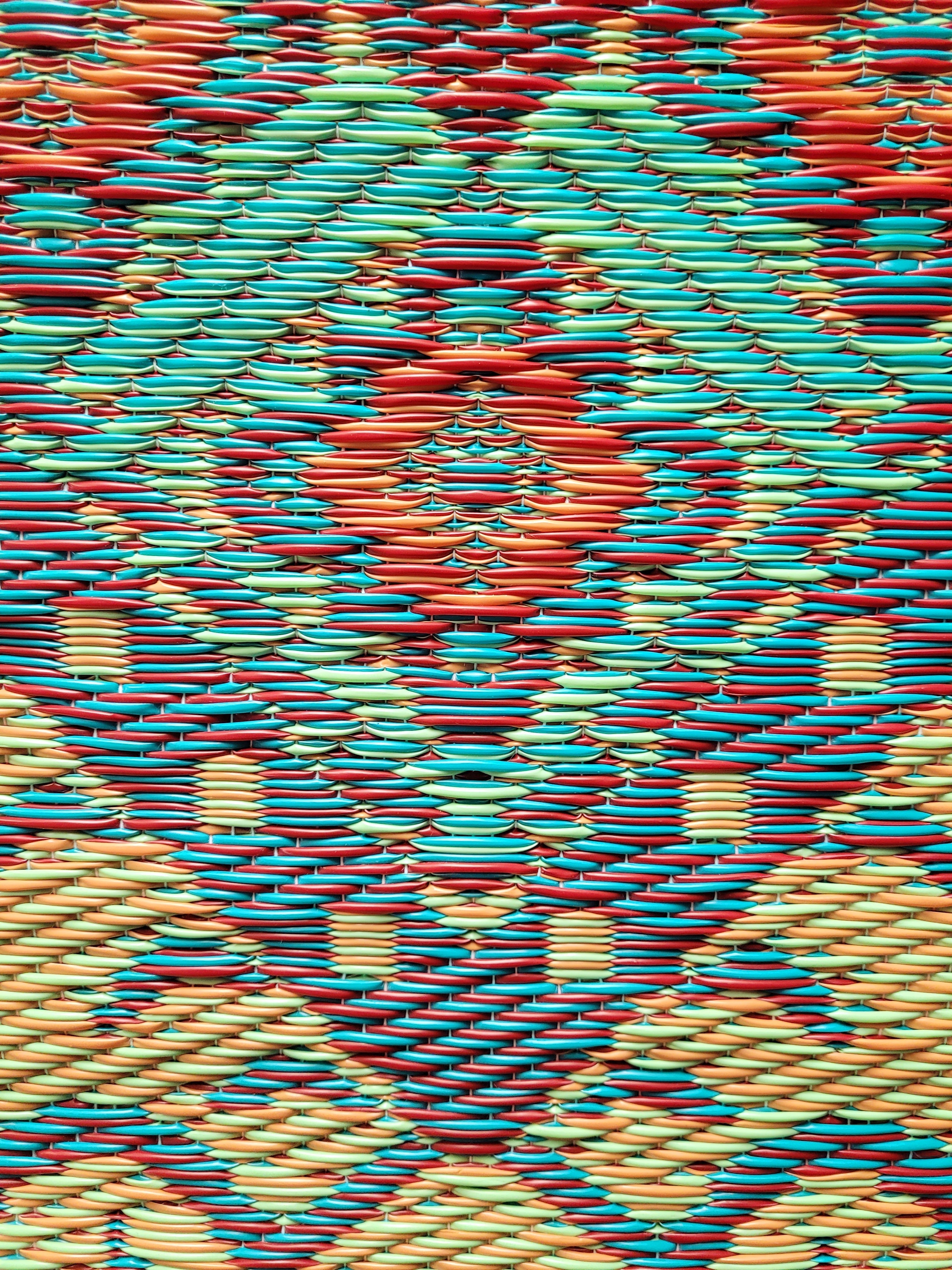 Turkish Plum Yellow/Blue Handmade Reversible Outdoor Mat