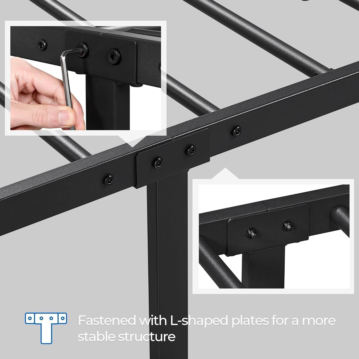 Queen Size Metal Platform Bed Frame