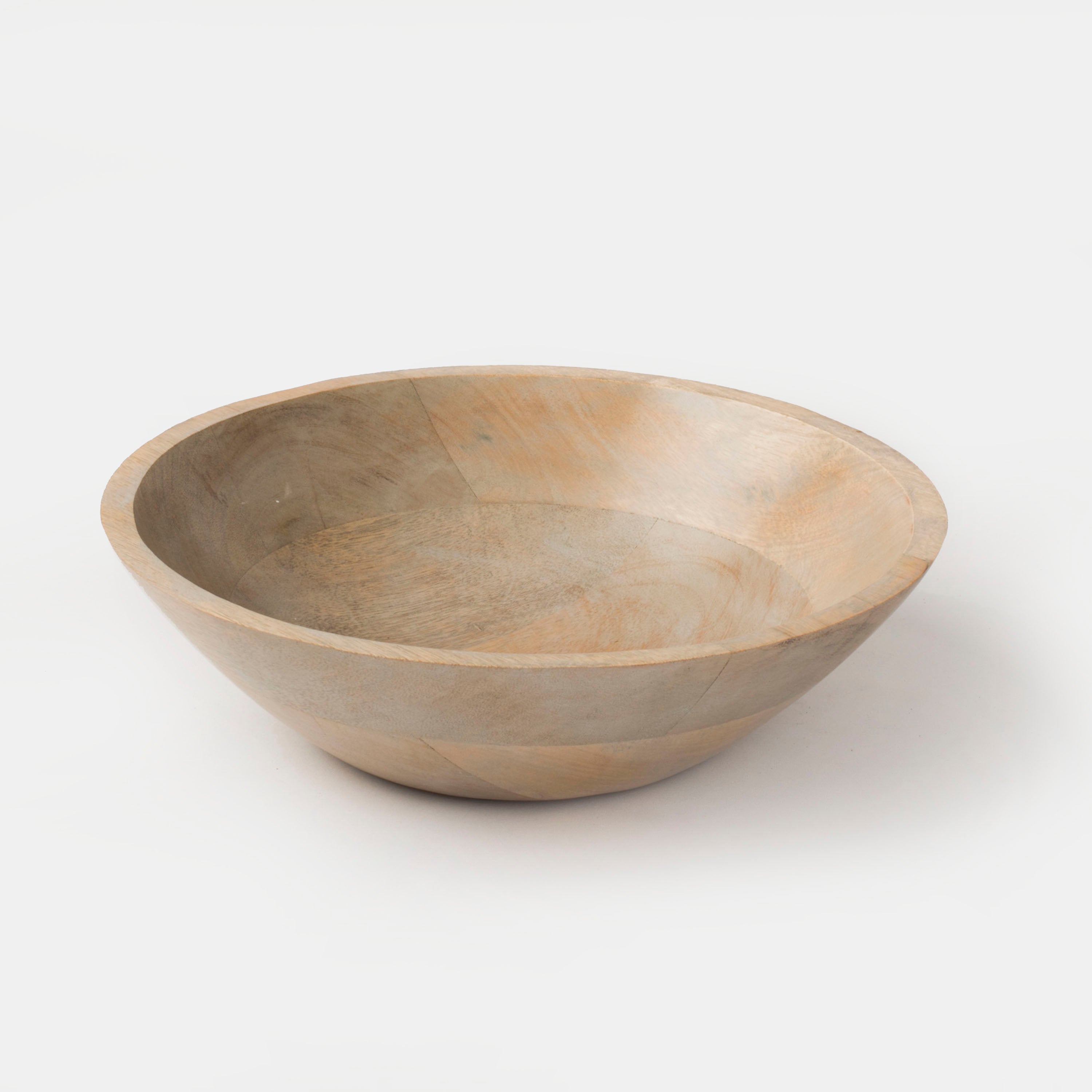 Stackable Mango Wood Bowls - Rustic Grey