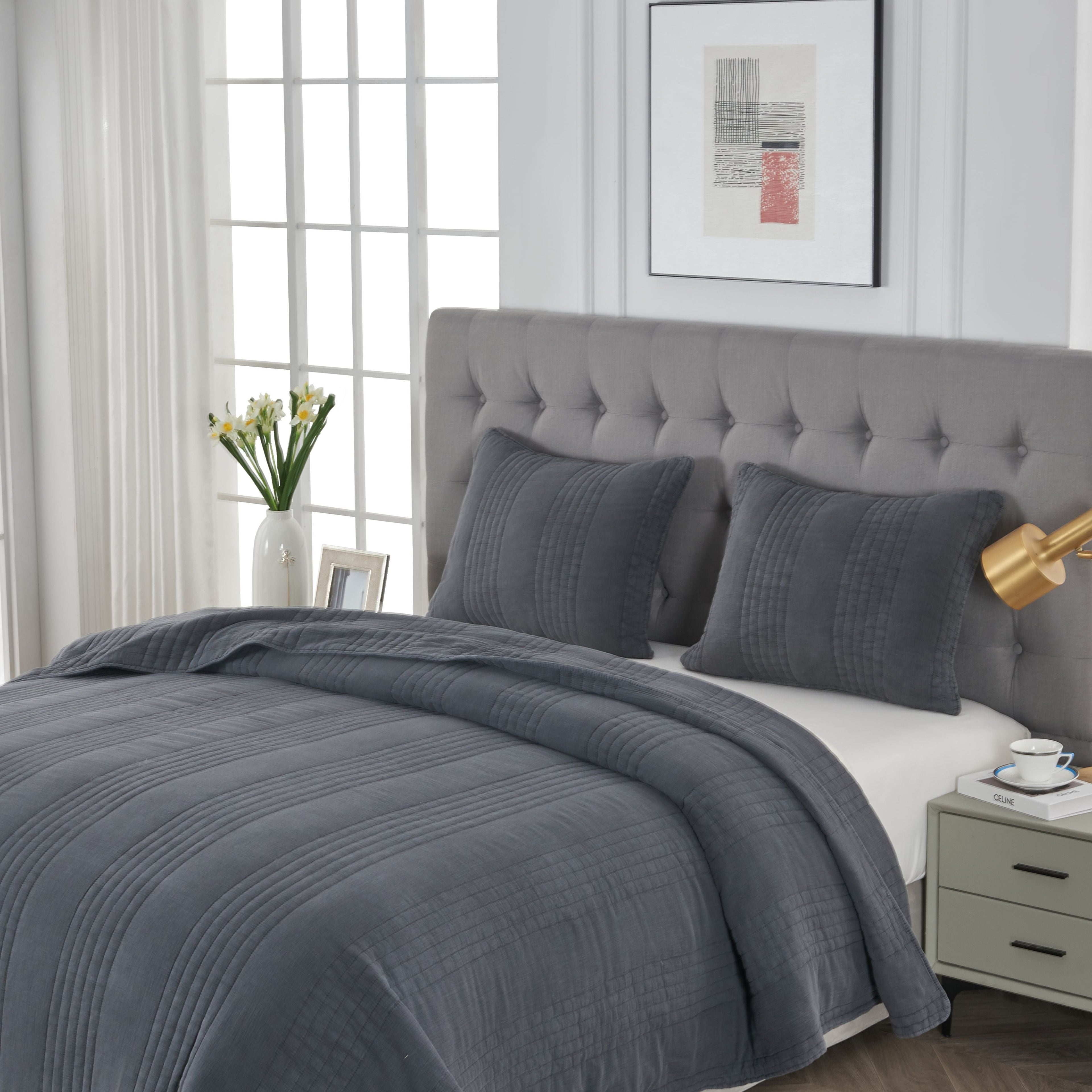 Stonewashed Cotton Quilt Sets