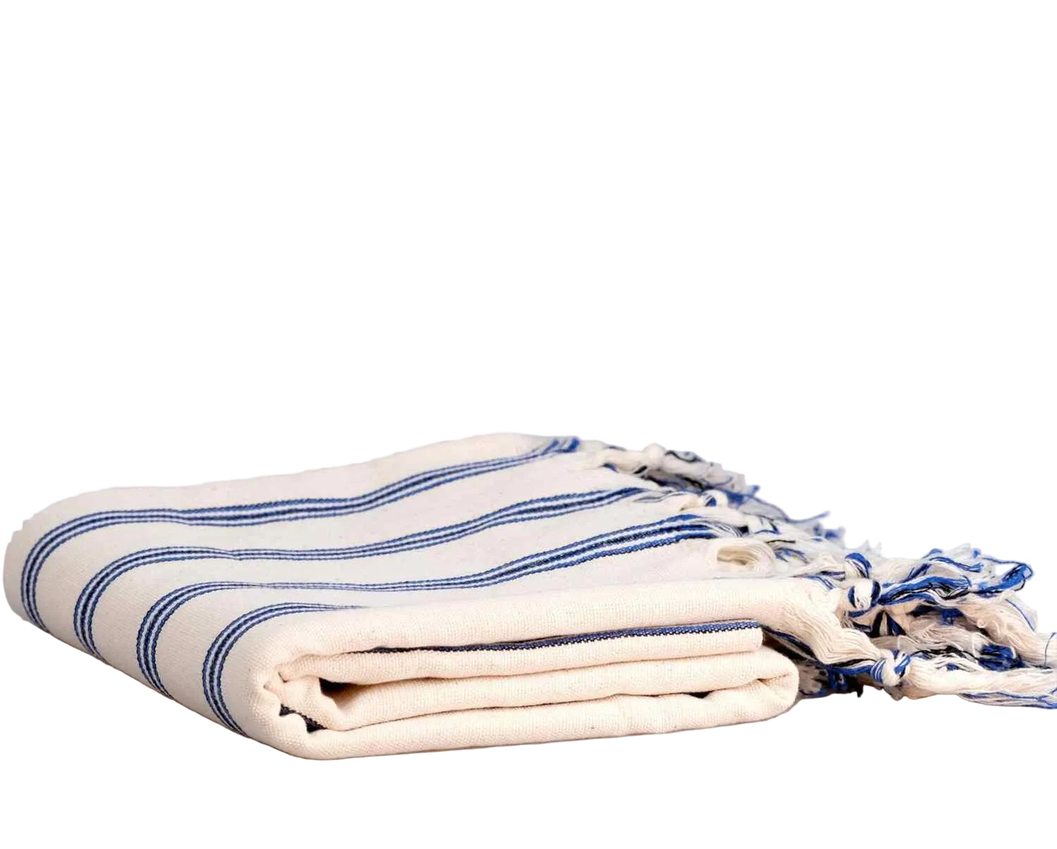 100% Cotton Striped Handwoven Turkish Towel in Indigo