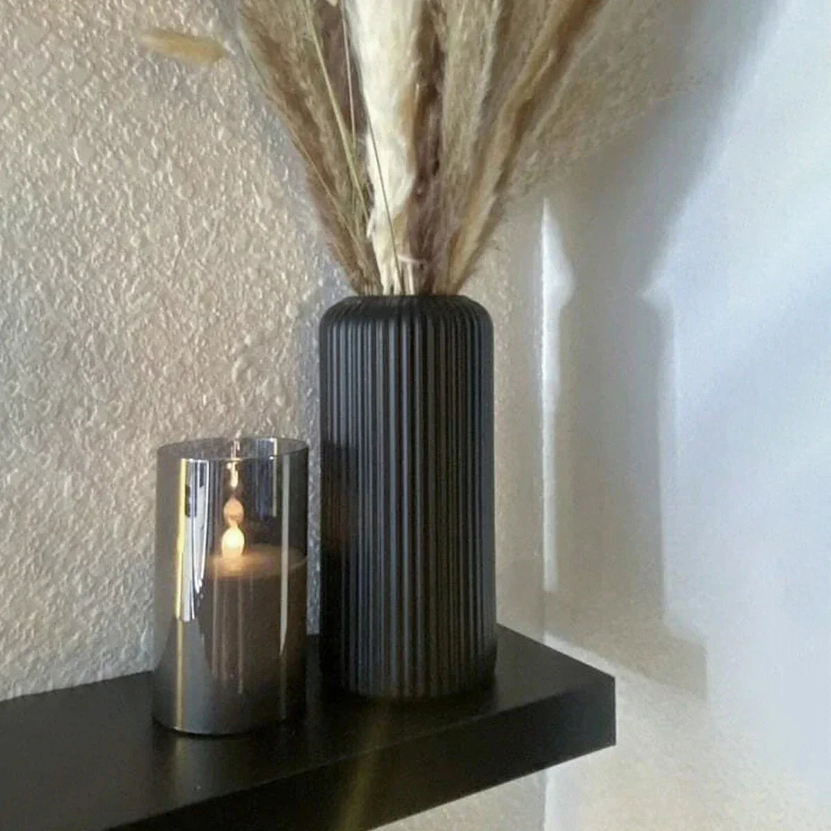 Ribbed Tall Vases - 2 Colors