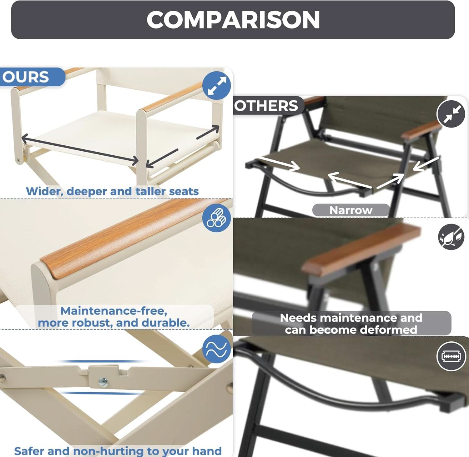 11 Piece Outdoor Dining Set - 10 Cream Colored Sling Mesh Chairs With Expandable Wood Grain Table For 6-10 Guests