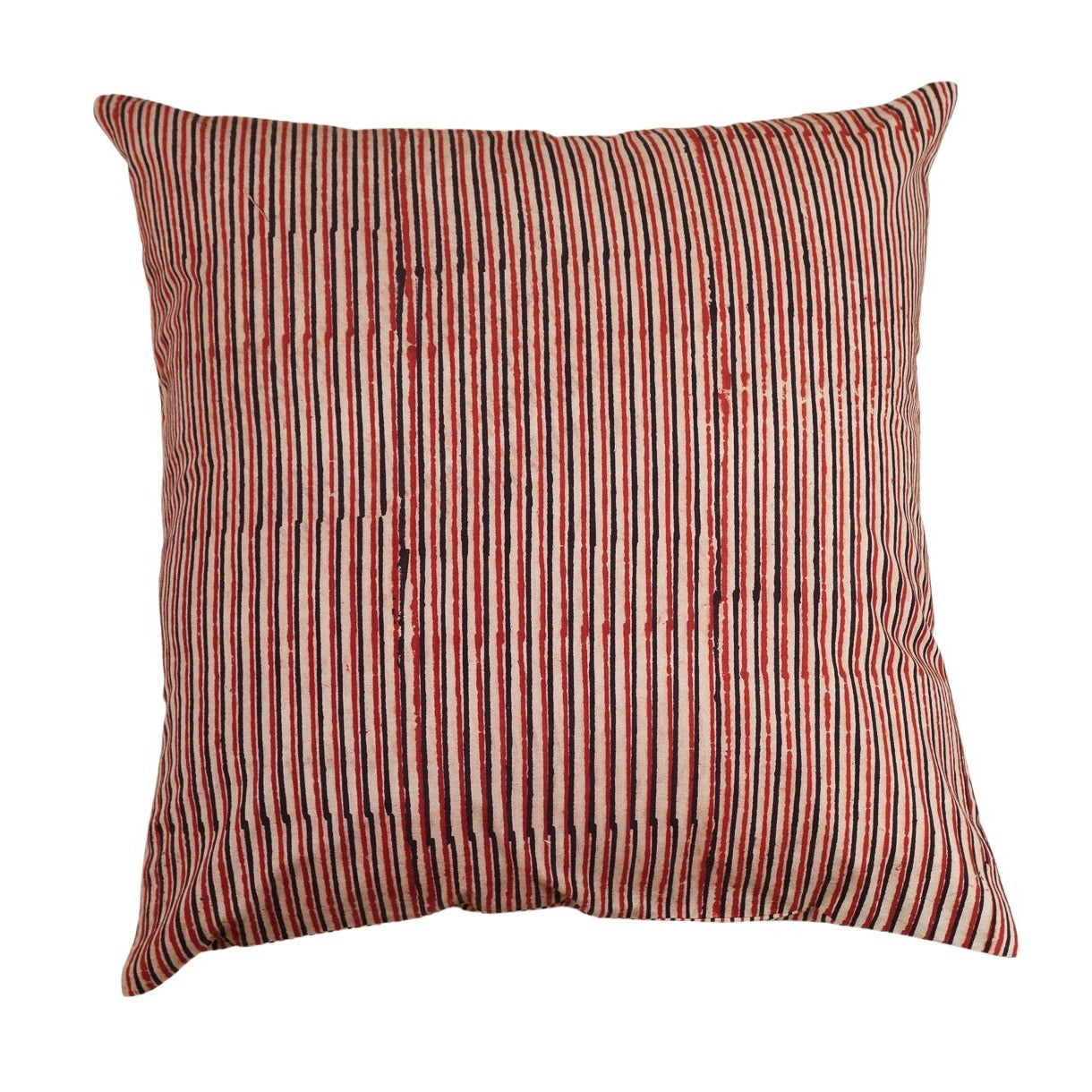 Rustic Stripes Hand Block Print Pillow