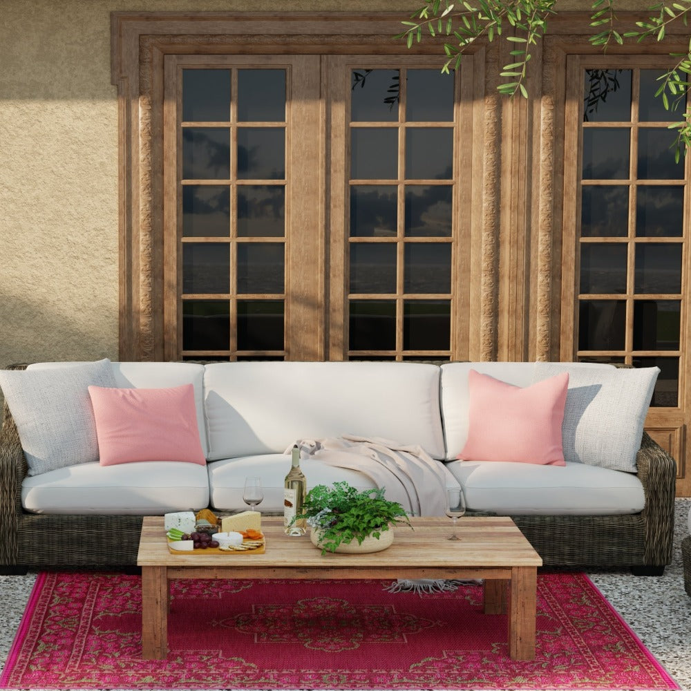 Bouquet Red Outdoor Mat
