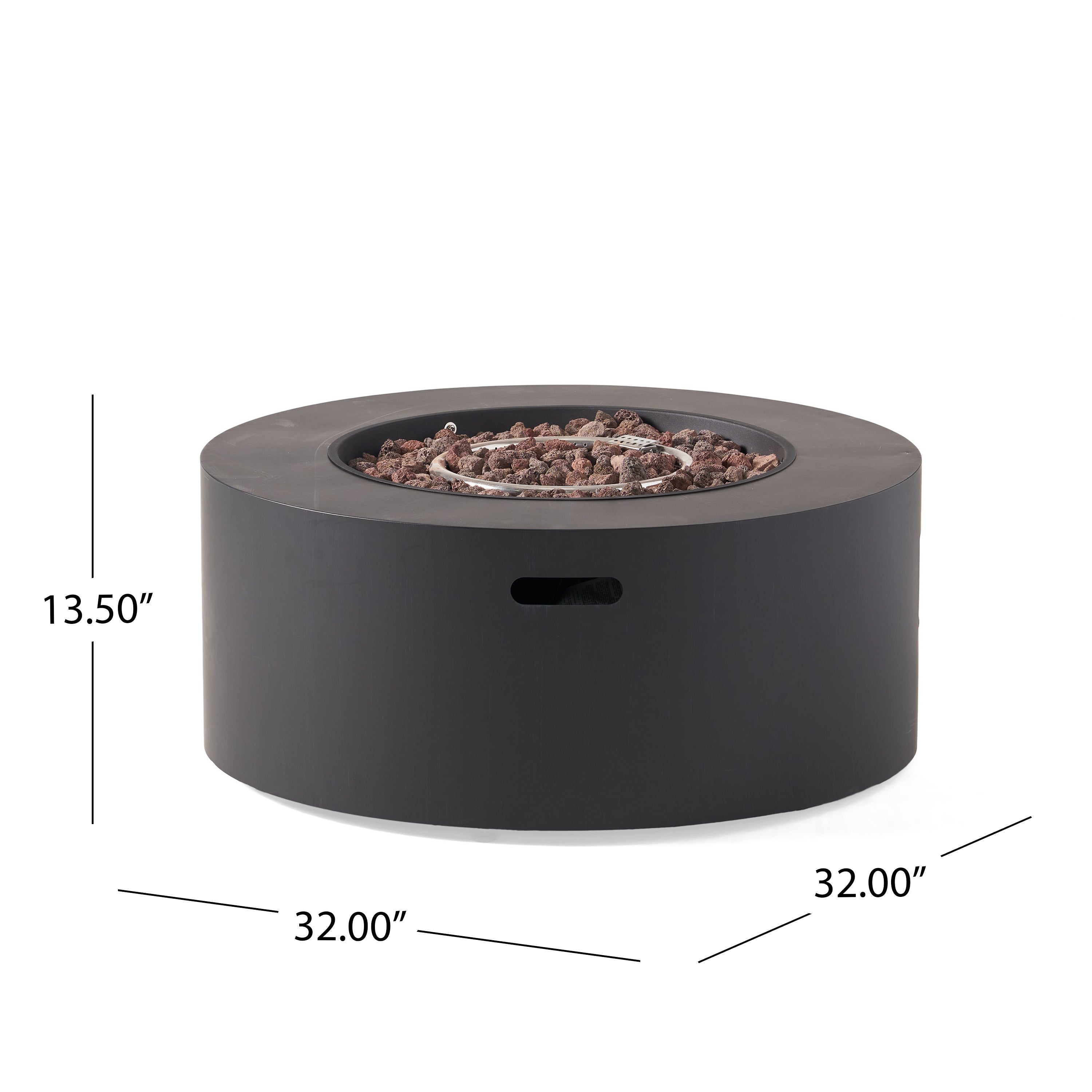 Round Gas Fire Pit