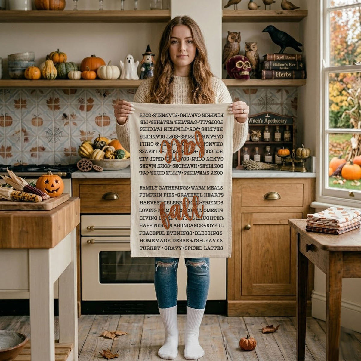 Fall Love Kitchen Towel