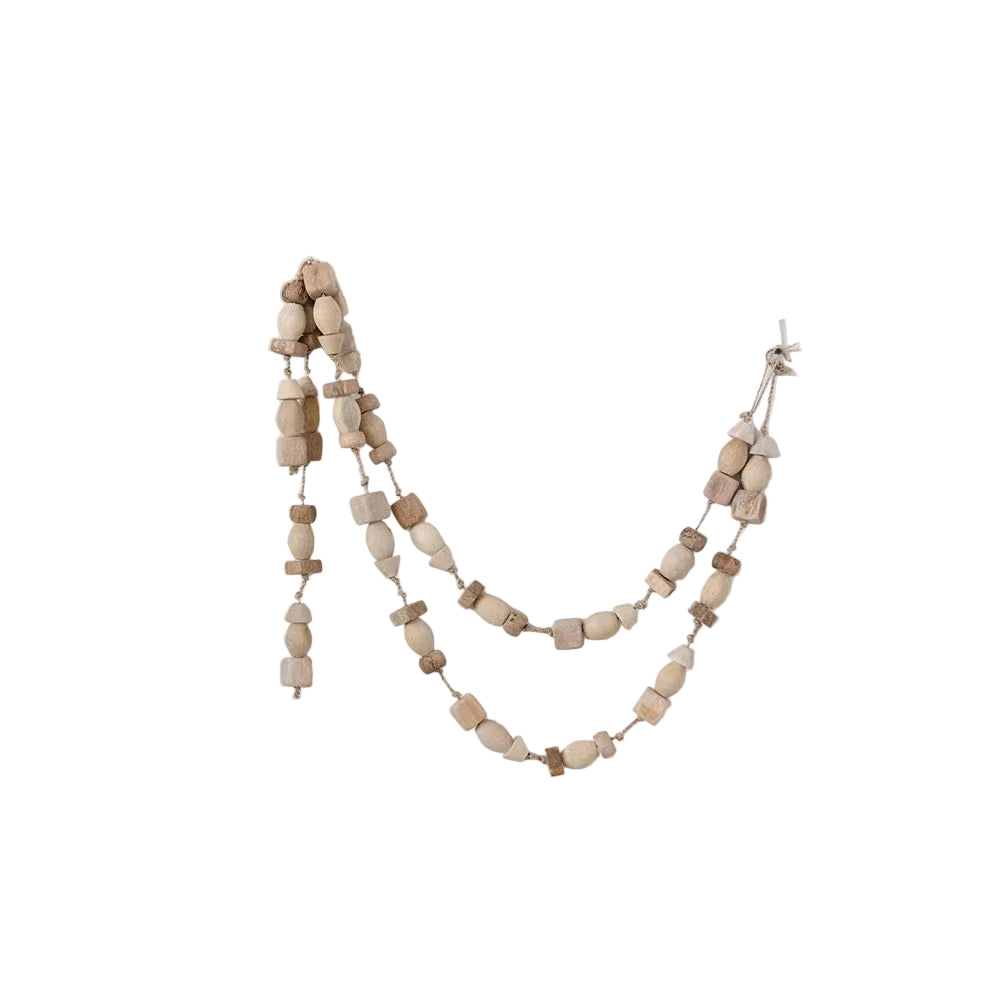 72" Mango Wood Bead Garland