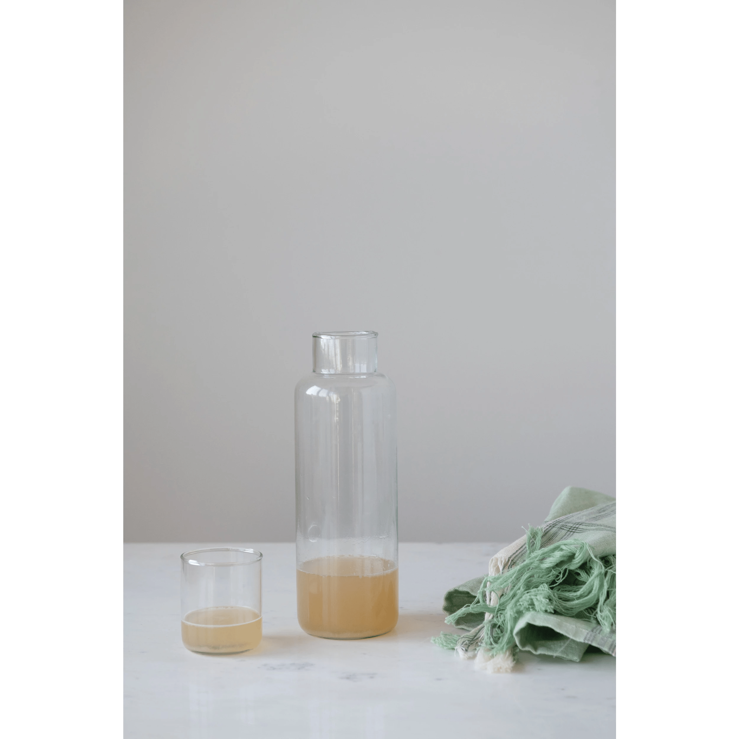 Recycled Glass Decanter with Drinking Glass - 2 Pc Set