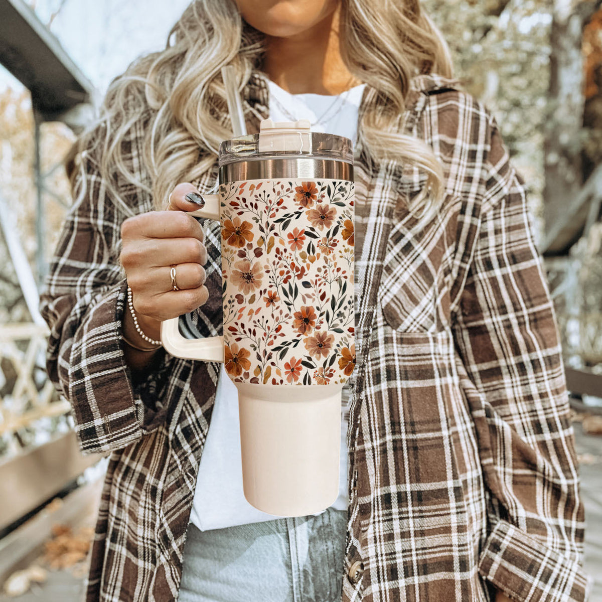 Fall Floral 40oz Insulated Tumbler