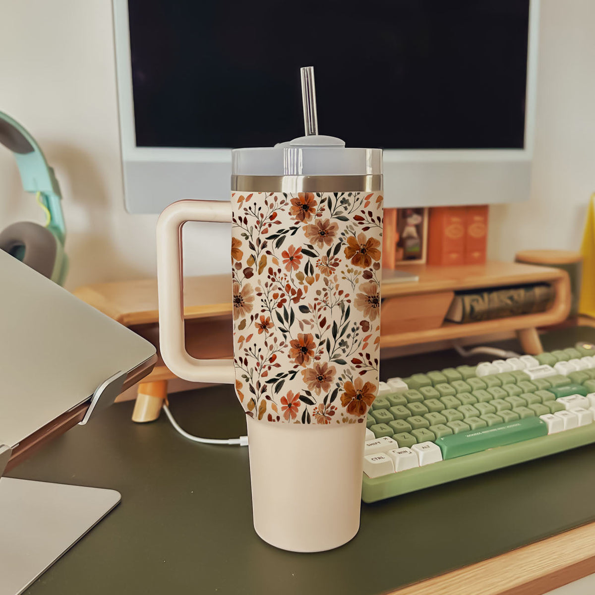 Fall Floral 40oz Insulated Tumbler