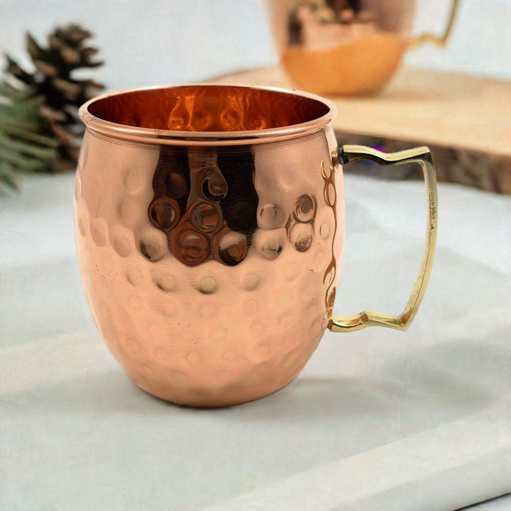 Hammered Moscow Mule Mugs - Set of 2