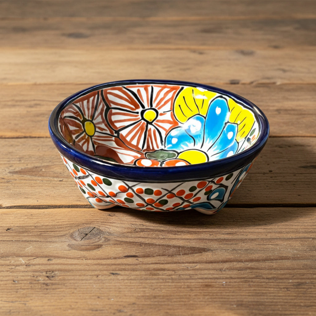 Talavera Salsa Bowl | Hand-Painted Mexican Ceramic Sauce Dish