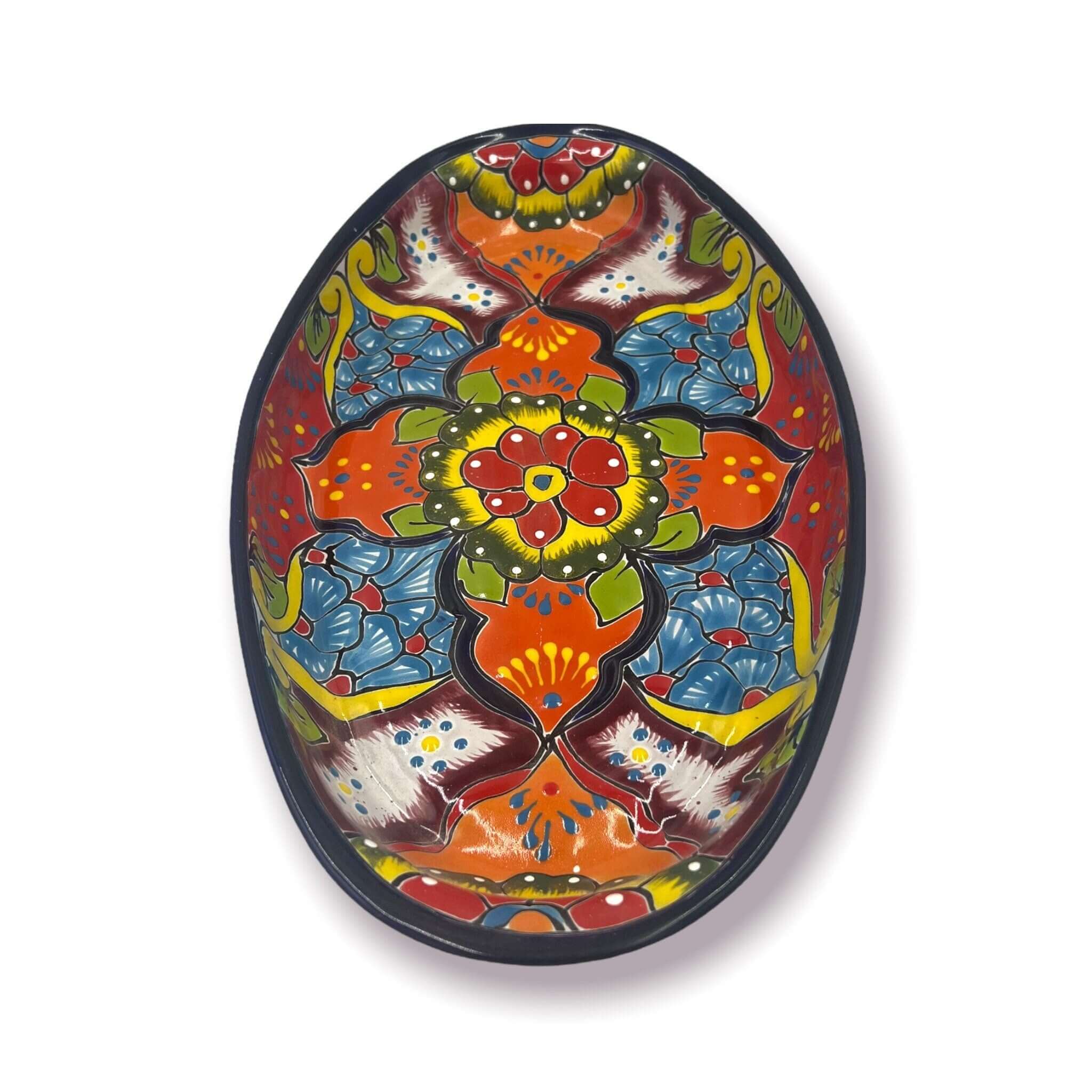 Extra Large Oval Talavera Platter | Hand-Painted Mexican Serving Dish