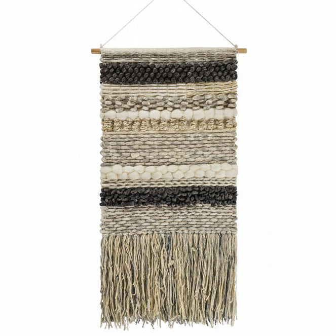 Kiefer Handwoven Wool Fringe Tapestry