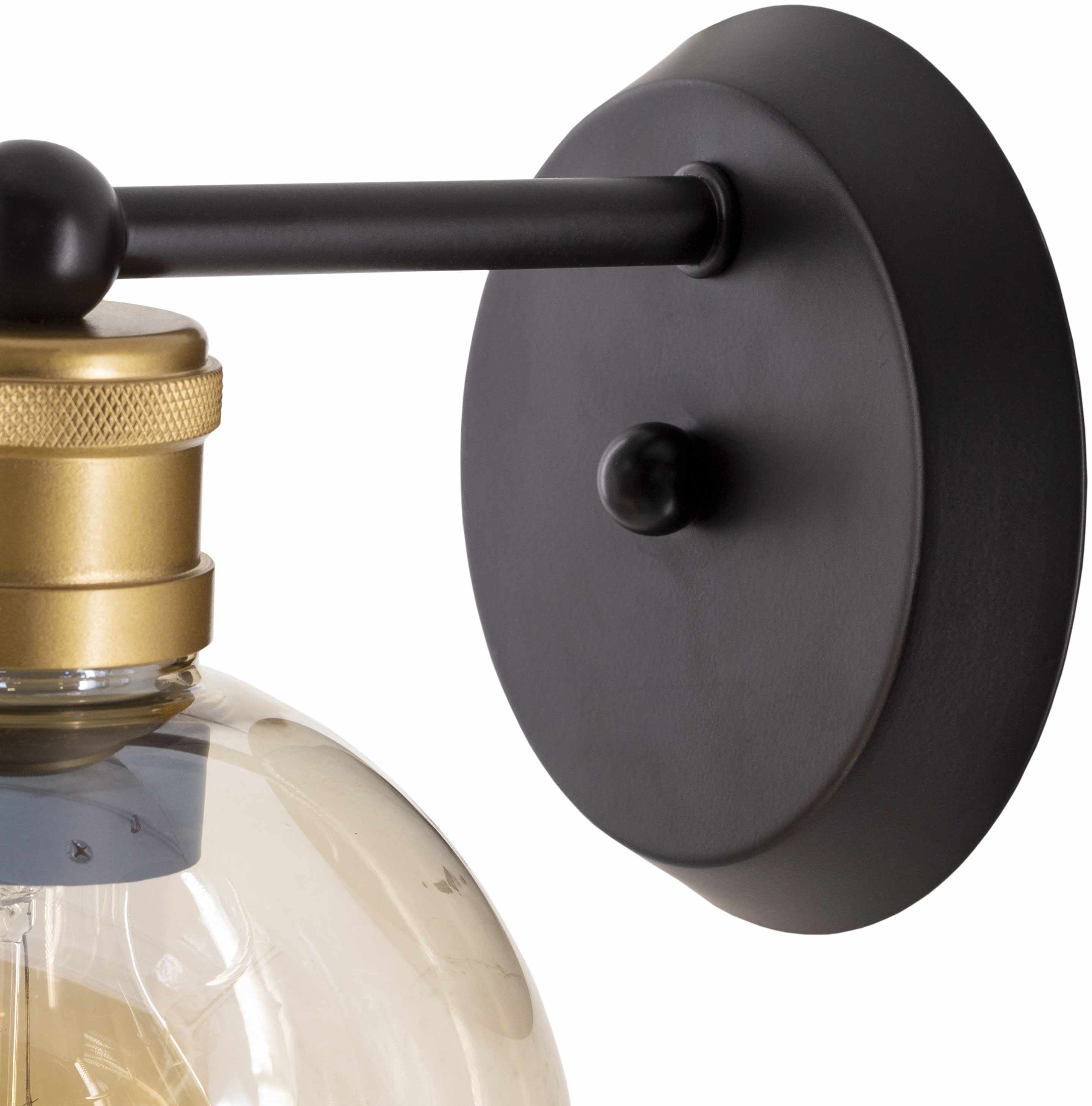 Leabrook Black and Bronze Metal Wall Sconce