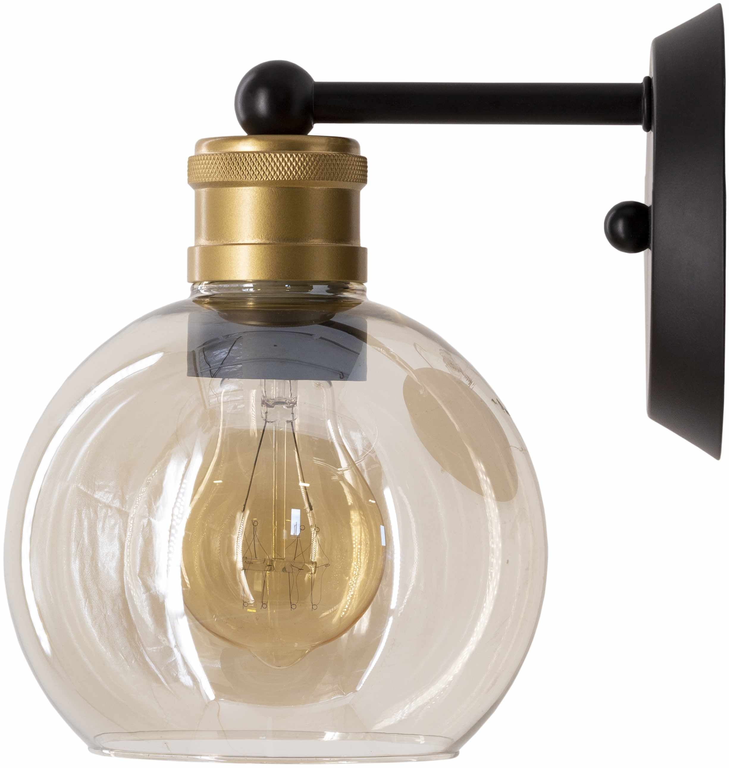Leabrook Black and Bronze Metal Wall Sconce