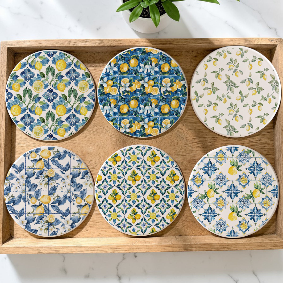 Coasters - Mediterranean Lemon, PRE-ORDER