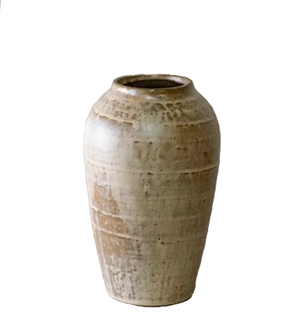 Milky Beige Ceramic Vase, 2 Size Options