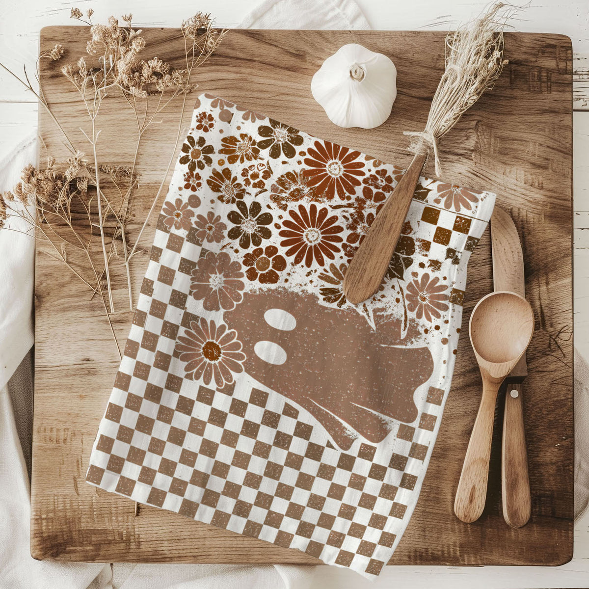 Retro Halloween Dish Towels