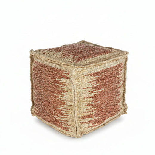 Rhuddlan Jute Rust Pouf