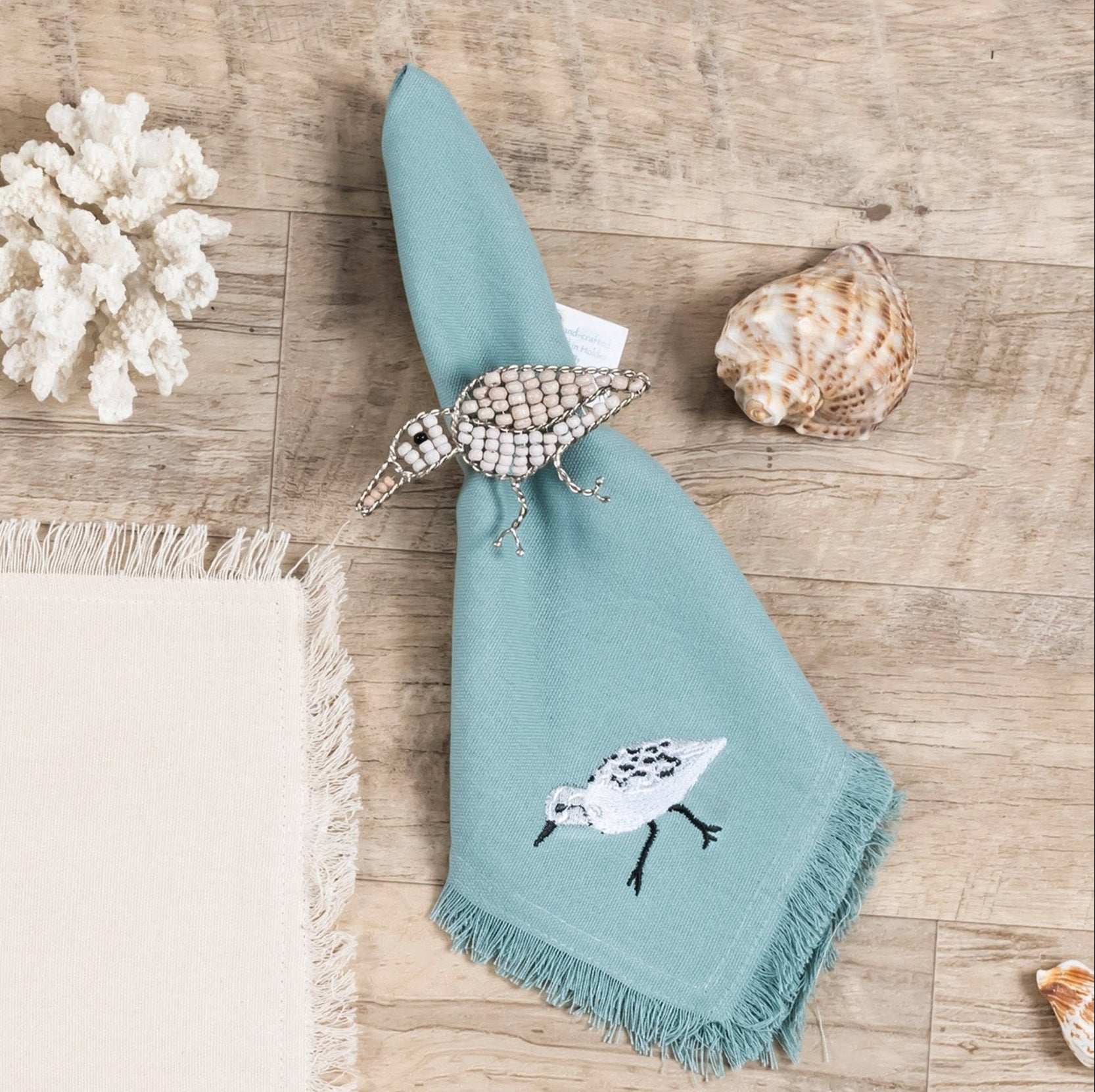 Sandpiper Bird Napkins - Set of 4