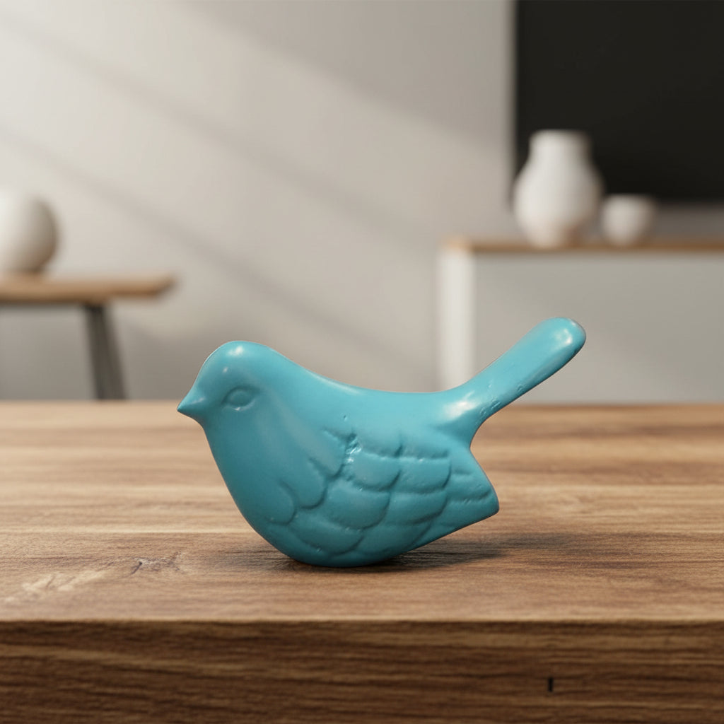 Bird Symbol of Health & Happiness in Turquoise - 1 Piece