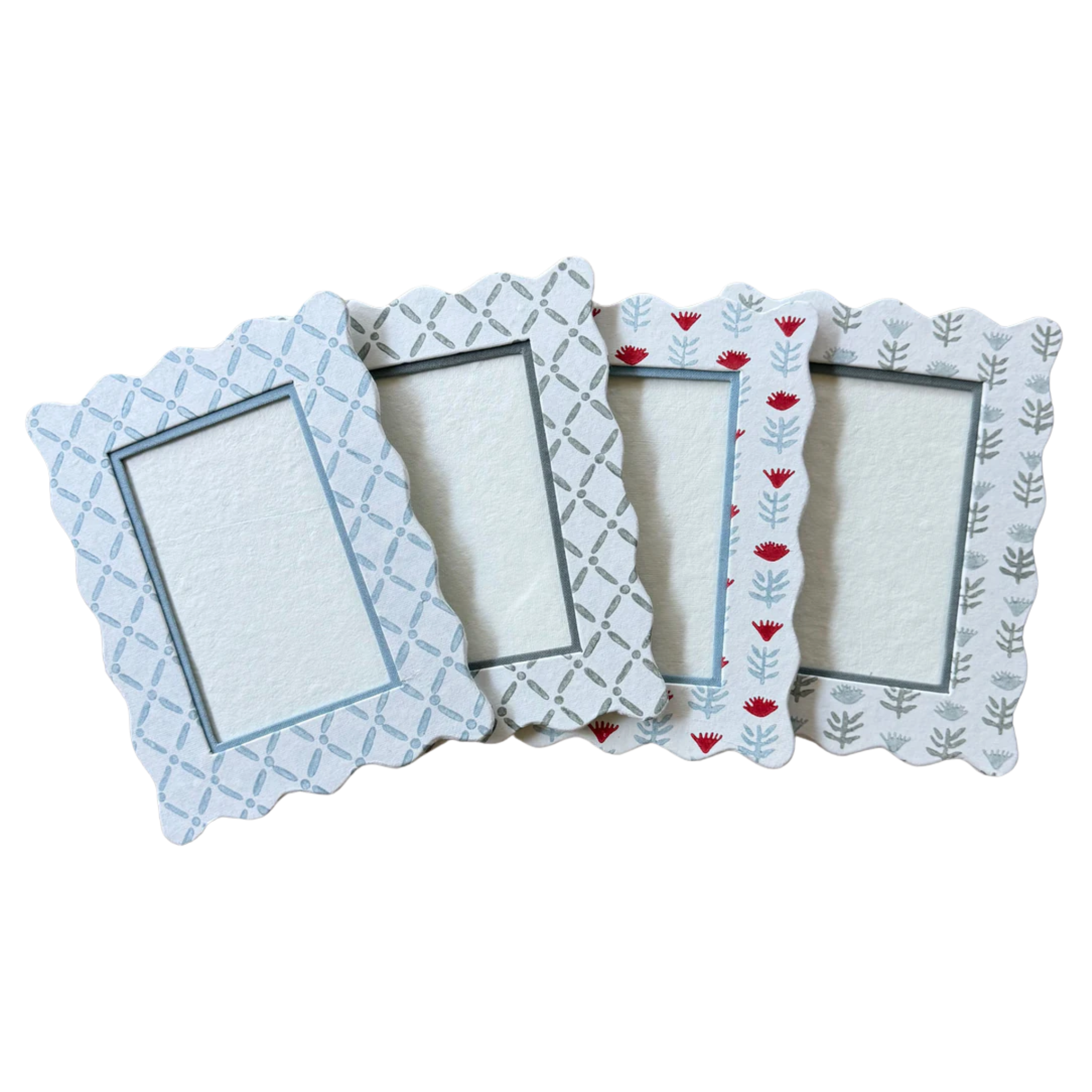 Block Printed Frame - Croix Green - 4x6