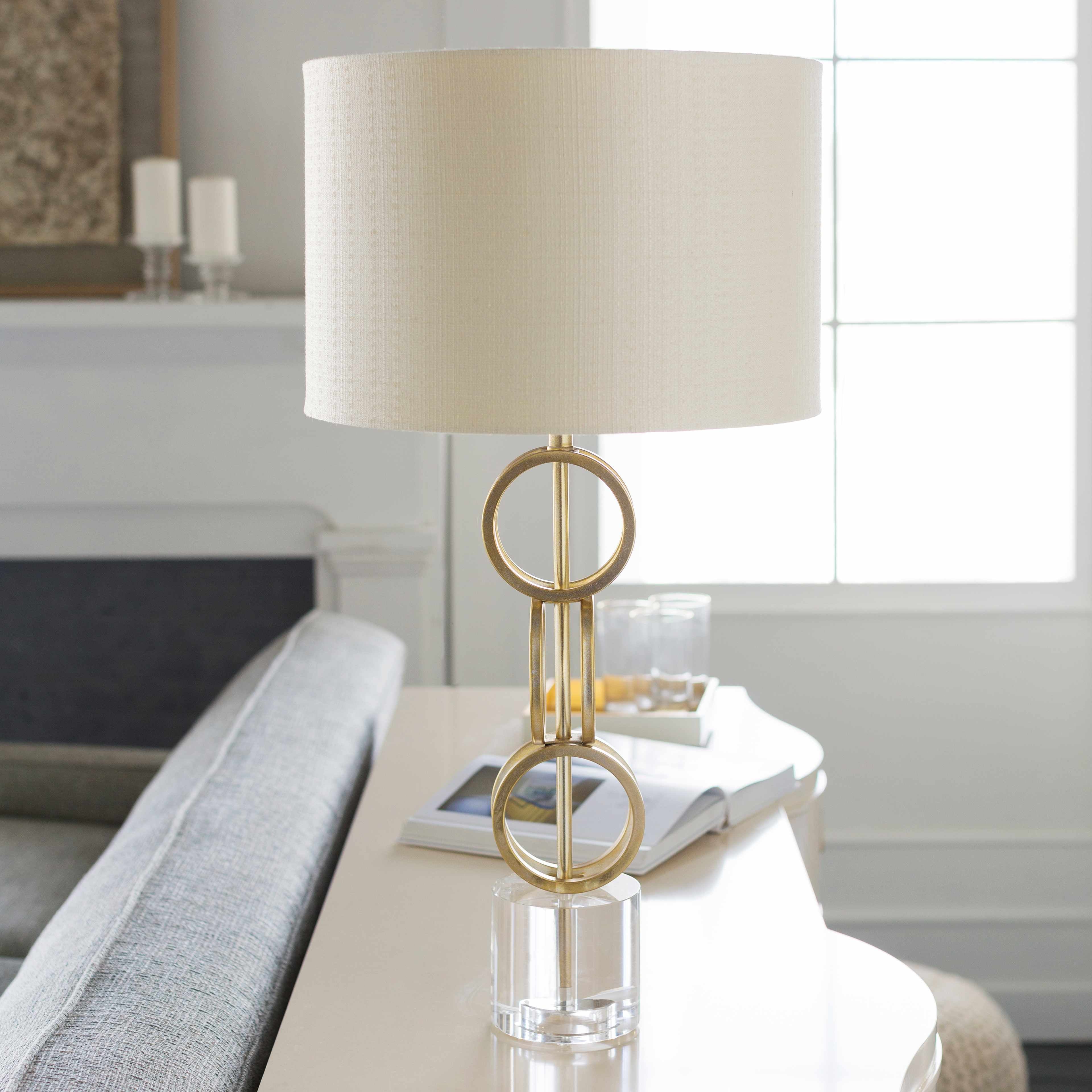 Zell Gold/Crystal Table Lamp