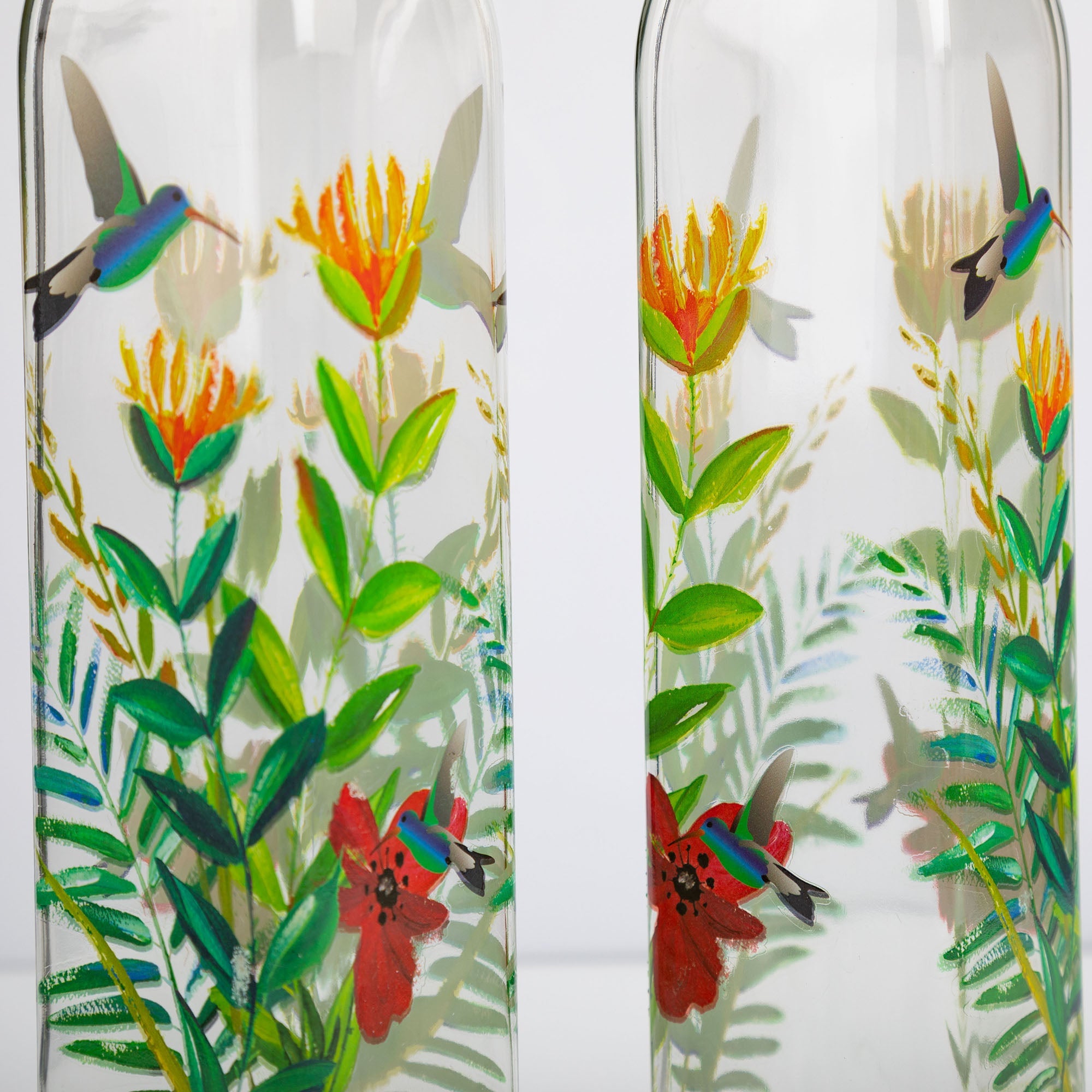 Floral Hummingbird Oil &amp; Vinegar Set