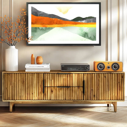 Megsu Bosk Wood Fluted TV Stand - 2 Colors