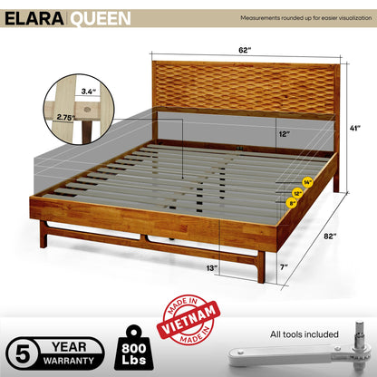 Acacia Elara Platform Bed Frame - 3 Finishes