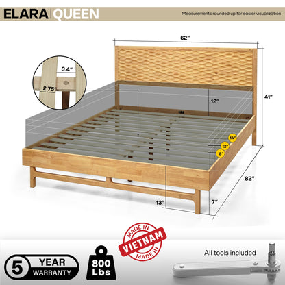 Acacia Elara Platform Bed Frame - 3 Finishes