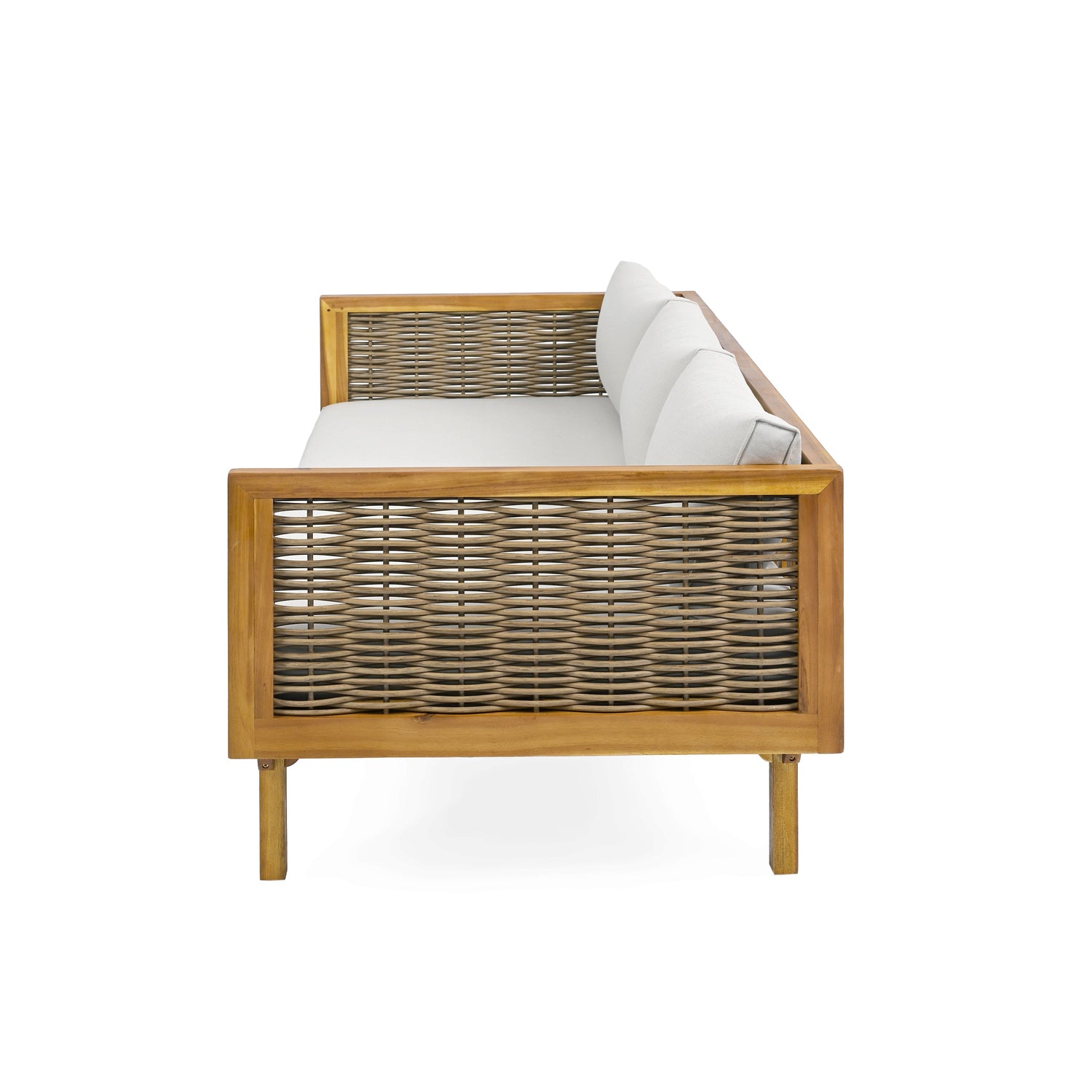 2 Piece Set - CLAREMONT 3 SEATER DAYBED + ACACIA WOOD TABLE