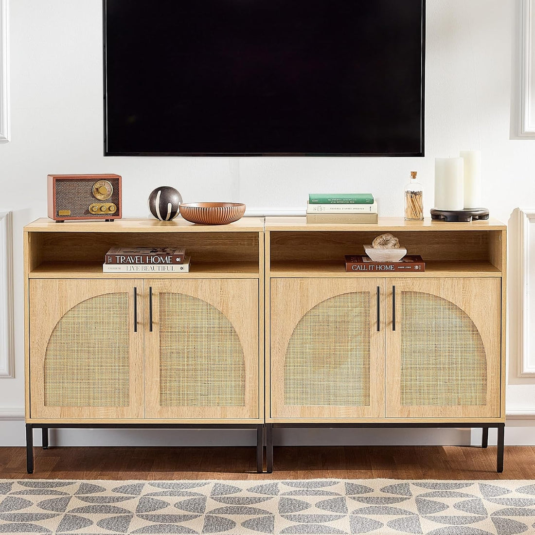 Rattan Sideboard Buffet Cabinet