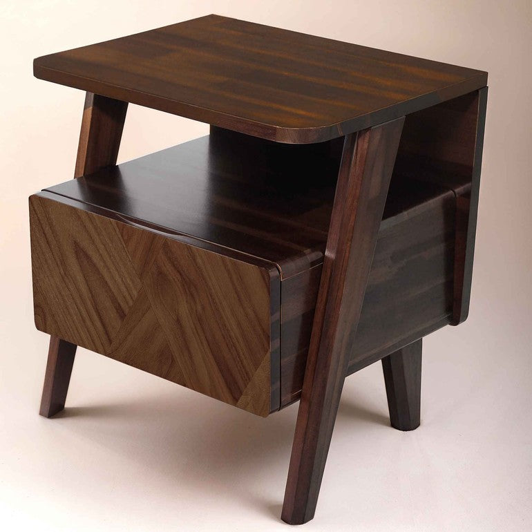 Rorns Rum Nightstand with Drawer - 2 Colors